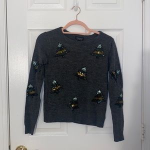 Super cute topshop sequin Christmas tree sweater